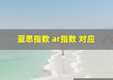 蓝思指数 ar指数 对应